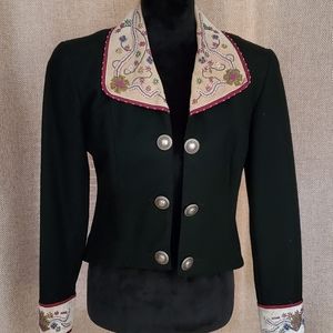 Double D Ranch, XS, 100% Wool, Black Blazer